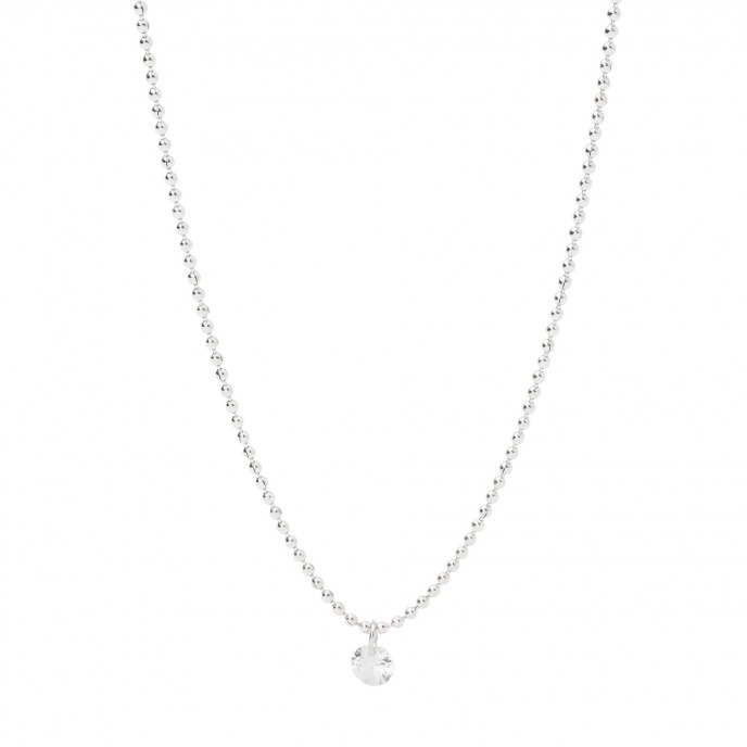 STEEL NECKLACE WITH ZIRCON