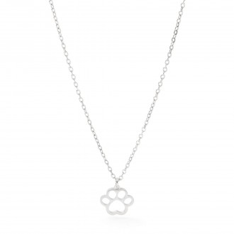 STEEL NECKLACE WITH PAW
