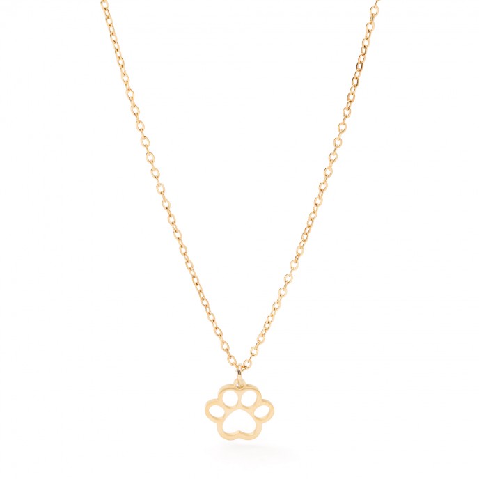 STEEL NECKLACE WITH PAW