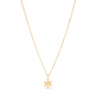 STEEL NECKLACE WITH FLOWER