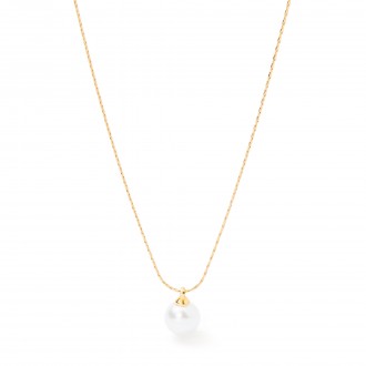 STEEL NECKLACE WITH PEARL