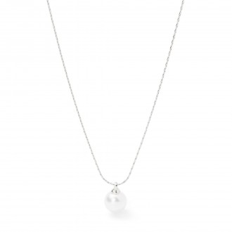 STEEL NECKLACE WITH PEARL