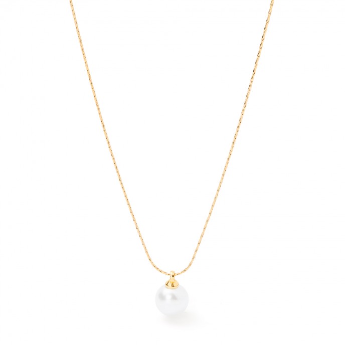 STEEL NECKLACE WITH PEARL