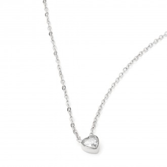 STEEL NECKLACE WITH HEART