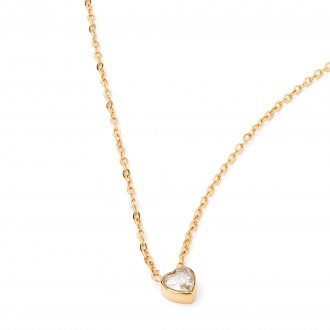 STEEL NECKLACE WITH HEART