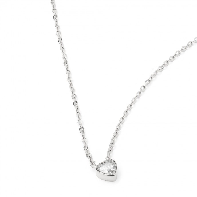 STEEL NECKLACE WITH HEART