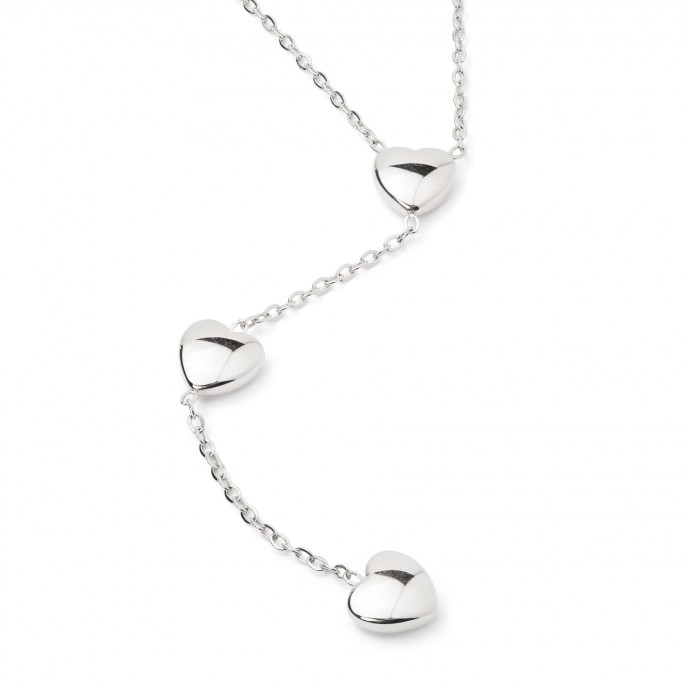 COLLAR CORAZONES DE ACERO