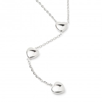 STEEL NECKLACE WITH HEARTS