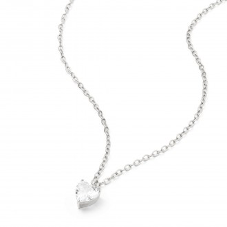 STEEL NECKLACE WITH HEART