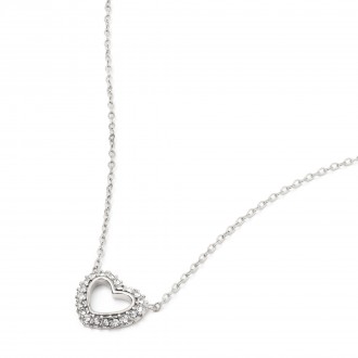 STEEL NECKLACE WITH HEART