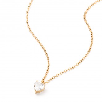 STEEL NECKLACE WITH HEART