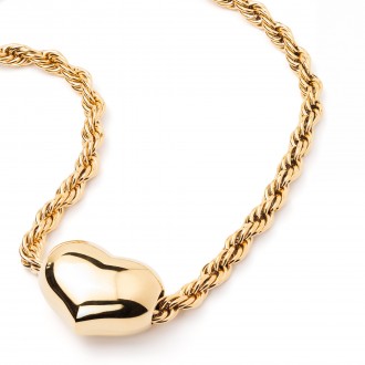 STEEL NECKLACE WITH HEART