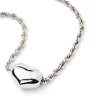 STEEL NECKLACE WITH HEART STEEL NECKLACE WITH HEART