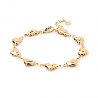 STEEL BRACELET WITH HEARTS