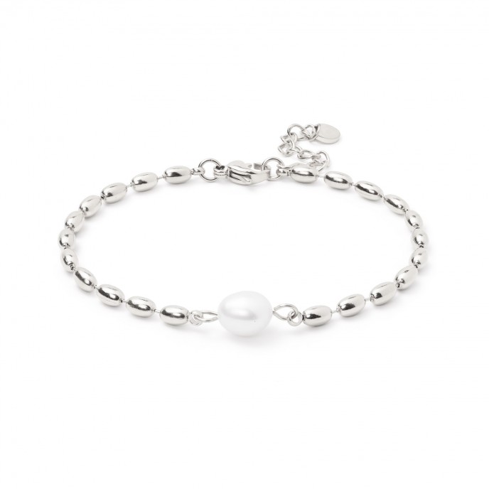 STEEL BRACELET WITH PEARL