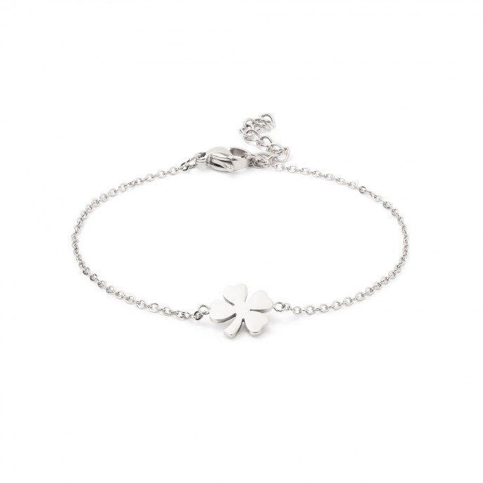 STEEL CLOVER BRACELET