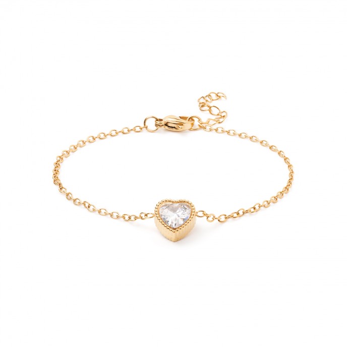 STEEL BRACELET WITH HEART