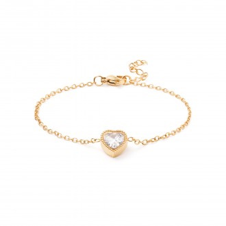 STEEL BRACELET WITH HEART