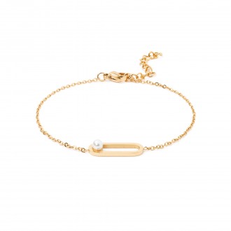 PULSERA DE ACERO CON PERLA