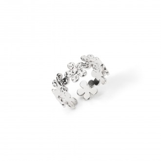 FLOWERS STEEL RING