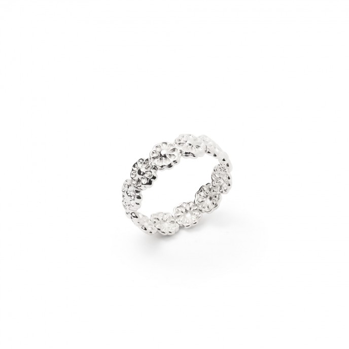 ANILLO FLORES DE ACERO