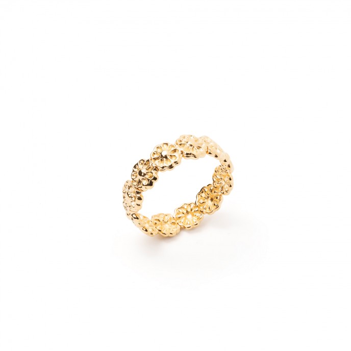 FLOWERS STEEL RING