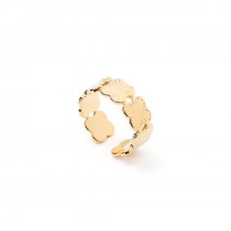 FLOWERS STEEL RING
