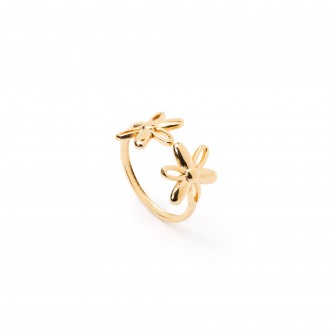 FLOWERS STEEL RING