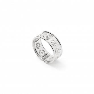 FLOWERS STEEL RING
