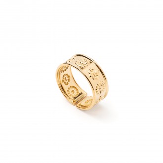 FLOWERS STEEL RING