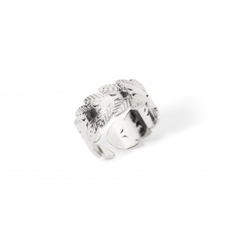 LEAVES STEEL RING