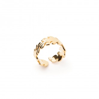 LEAVES STEEL RING