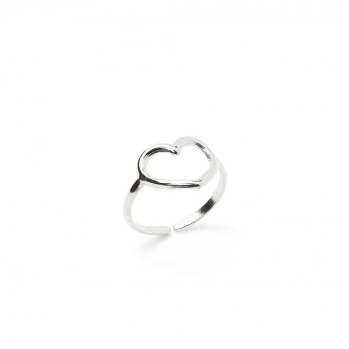 STEEL RING WITH HEART