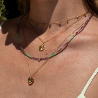 STEEL NECKLACE WITH HEART