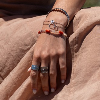 STEEL BRACELET WITH CIRCLES