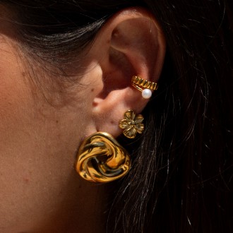 STEEL FLOWER EARRINGS