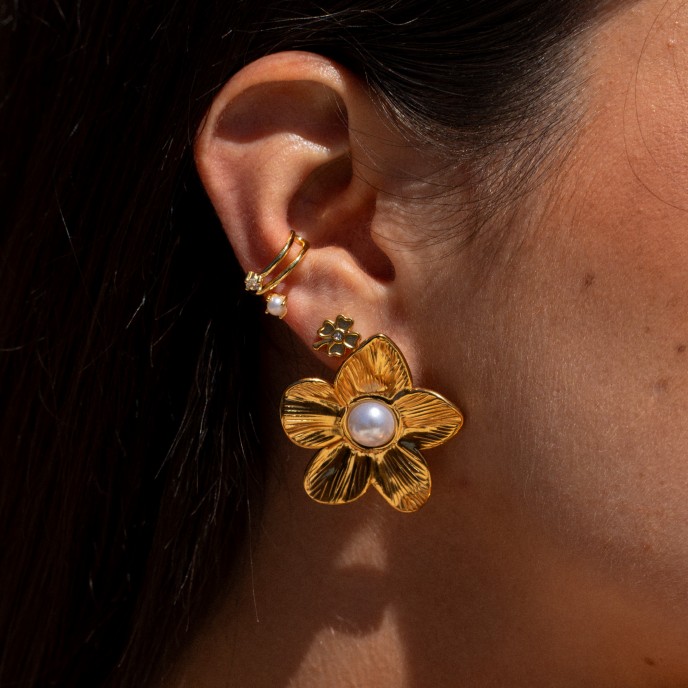 STEEL CLOVER EARRINGS