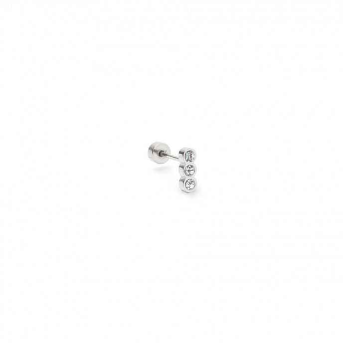 PIERCING BRILLANTE DE ACERO