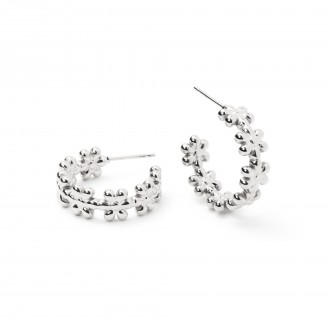 STEEL FLOWERS HOOPS