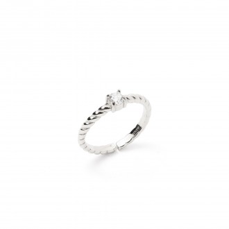 ANILLO BRILLANTE DE ACERO