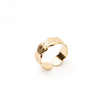 CRISSCROSS STEEL RING