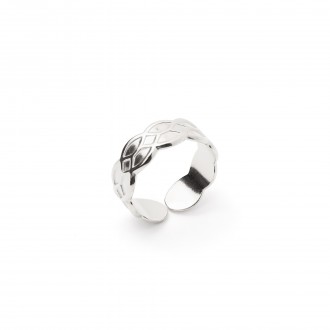 CRISSCROSS STEEL RING