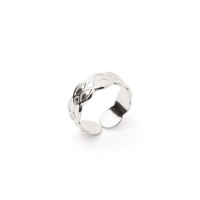 CRISSCROSS STEEL RING