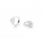 Rhodium-plated metal.