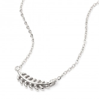 STEEL LEAF NECKLACE