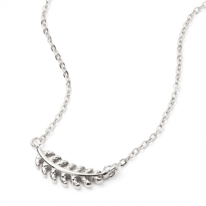 STEEL LEAF NECKLACE
