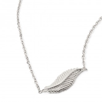 STEEL FEATHER NECKLACE