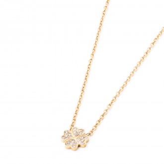 STEEL CLOVER NECKLACE