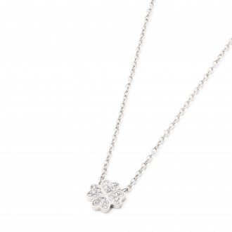 STEEL CLOVER NECKLACE