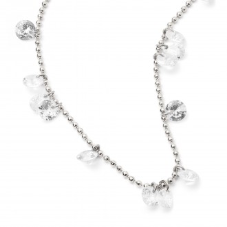 STEEL ZIRCON NECKLACE STEEL ZIRCON NECKLACE